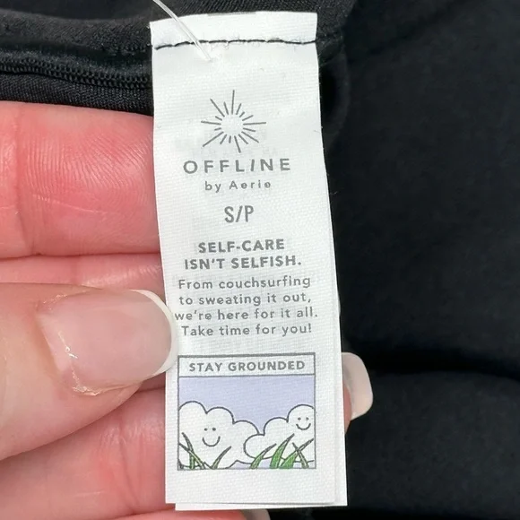 NWT | Aerie | Offline Real Me 7/8 Leggings | Black | Small - Picture 10 of 16